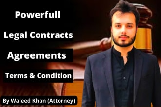 draft powerful legal contract agreements, terms, and conditions, services