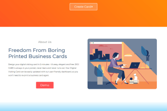create digital visiting card system with shop for you
