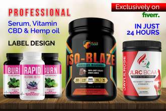 do supplement label design, cbd or hemp, vitamin jar bottle