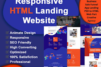 build professional landing page with admin panel