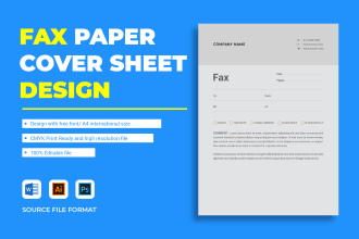 design your fax cover sheet