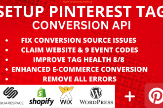 setup pinterest tag for conversion tracking and fix conversions source issues