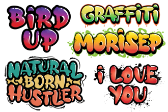 design a bubble graffiti art lettering  for your logo tshirt