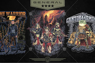 draw tactical, warrior ,or military themed illustrations