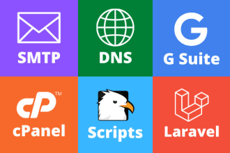 setup and fix SMTP, domain dns issues, cpanel issues