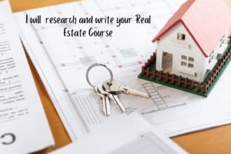 research and create course content for real estate