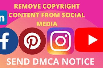send dmca notices to infringing content photos posts websites