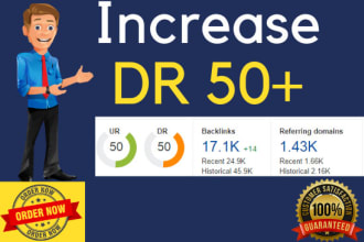 increase ahrefs domain rating dr of 50 plus in 30 days