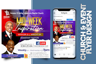 create exceptional church flyer or event flyer design