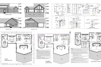city permit blueprints architect, 2d floor plan, house, patio, adu, garage, deck
