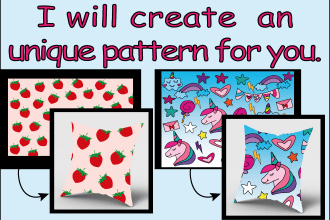 create a unique pattern birthday card flex book cover gig image design