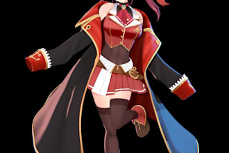 3d model anime characters in blender