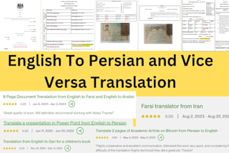 translate english to persian and vice versa