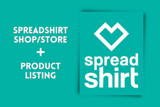 setup spreadshirt shop and upload your design with products listing