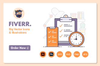 design flat vector illustrations and icons