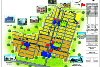 design and render architectural plan and master plan