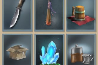 draw fantasy illustrations for board game cards