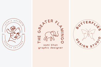 do hand drawn badge patch botanical boho, floral modern minimalist logo design