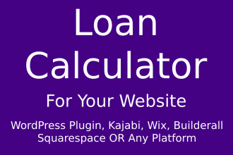 create web based loan calculator for your website