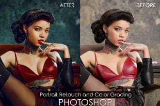 do photo retouching, skin retouch, and any photoshop editing