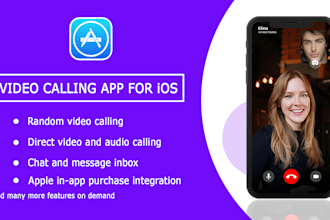 develop a professional ios video calling app, a dating app