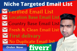 collect niche targeted email list and verified, email marketing