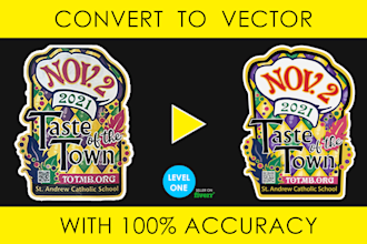 revamp or remake your design in vector