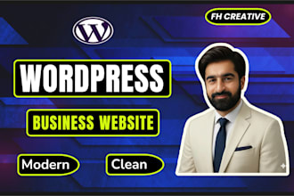 create a modern responsive wordpress company website with free subdomain