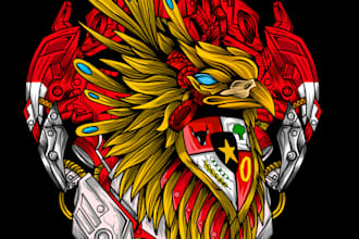 create an illustration design for merchandise