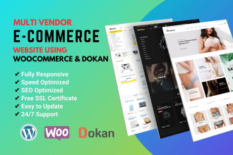 build woocommerce store, multi vendor ecommerce website, wordpress online store