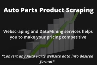 provide auto parts web scraping service for your business