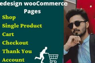redesign customize woocommerce shop product cart checkout pages resolve issues