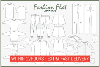 draw fashion cad illustrations flat technical drawings