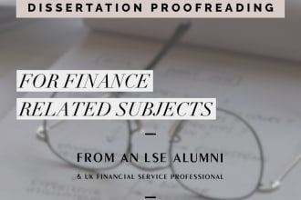 proofread and edit your dissertation in finance or economics