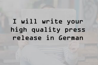write your outstanding press release in german