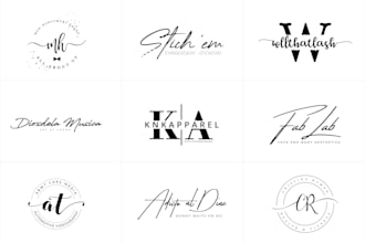 design photography watermark or signature logo
