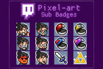 create a pixel art sub badge or emote for you