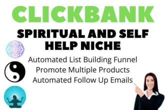 build automated clickbank affiliate marketing sales funnel in self help niche