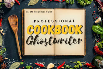 ghostwrite KDP ready cookbook with unique recipes and professional ghostwriting