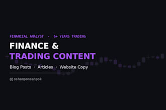 write finance and trading content for your blog or brand