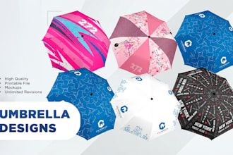 do a unique attractive umbrella design for you