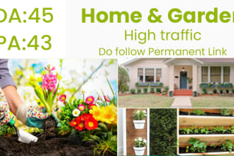 publish  dofollow guest post at high da home and garden sites