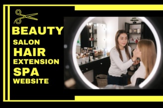 create a beauty salon, hair extension, and spa website