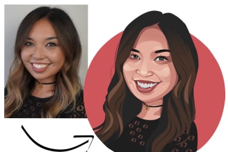 draw big head avatar for profile picture