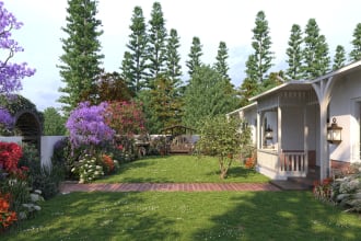 do landscape design and 3d renders