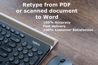 retype scanned documents to ms word