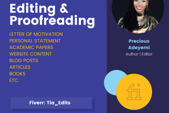 proofread and edit your manuscripts, personal statements and articles