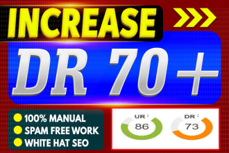 increase ahrefs domain rating dr 70 plus