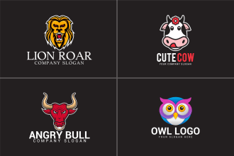 design cute mascot, character logo