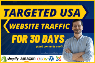 drive keyword targeted USA web traffic with low bounce rate